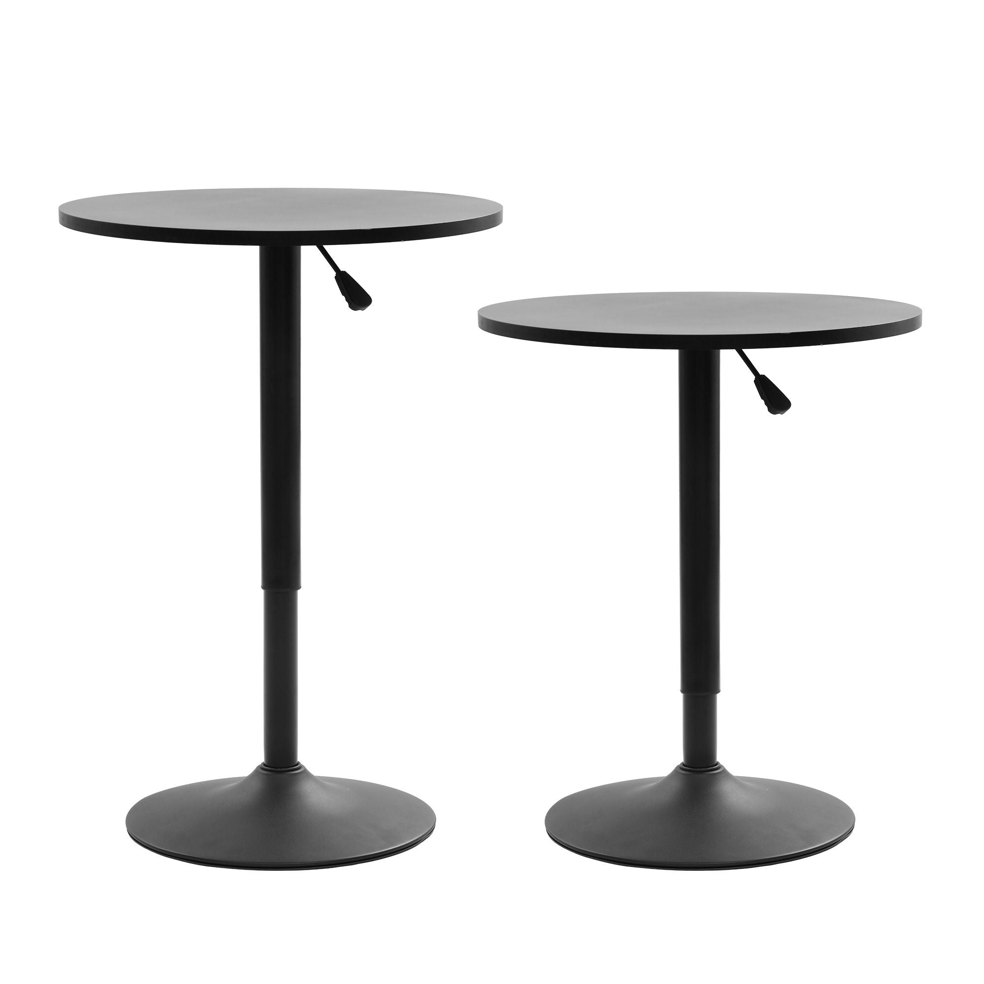 Bar Stools and Table Set 3PCS Dining Desk Kitchen Chairs Cafe Pub Black