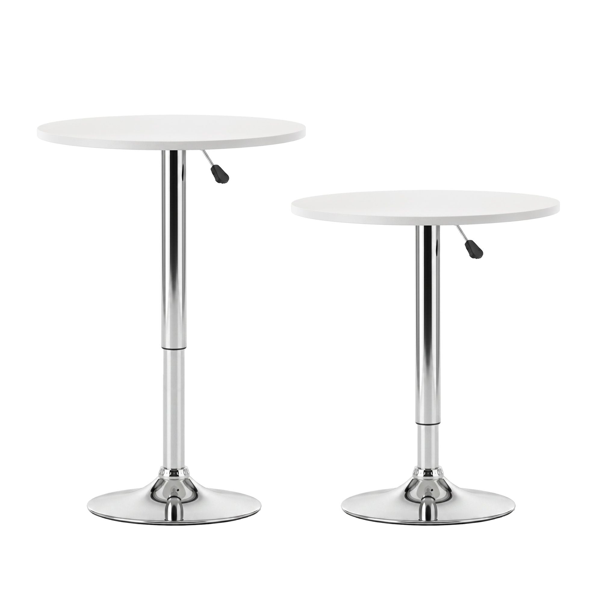 Bar Stools and Table Set 3PCS Dining Desk Kitchen Chairs Cafe Pub White