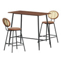 Bar Table Stools Set Dining Desk Industrial Kitchen Chairs Cafe Pub