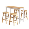 Bar Table and Stools Set Dining Desk Kitchen Chairs Cafe Pub