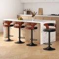 Set of 4 Grandeur Wooden Bar Stools - Black