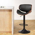 Joyce Wooden Gas Lift Bar Stool Black