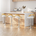 Set of 4 Ellison Gas Lift Bar Stools ‚Äì White