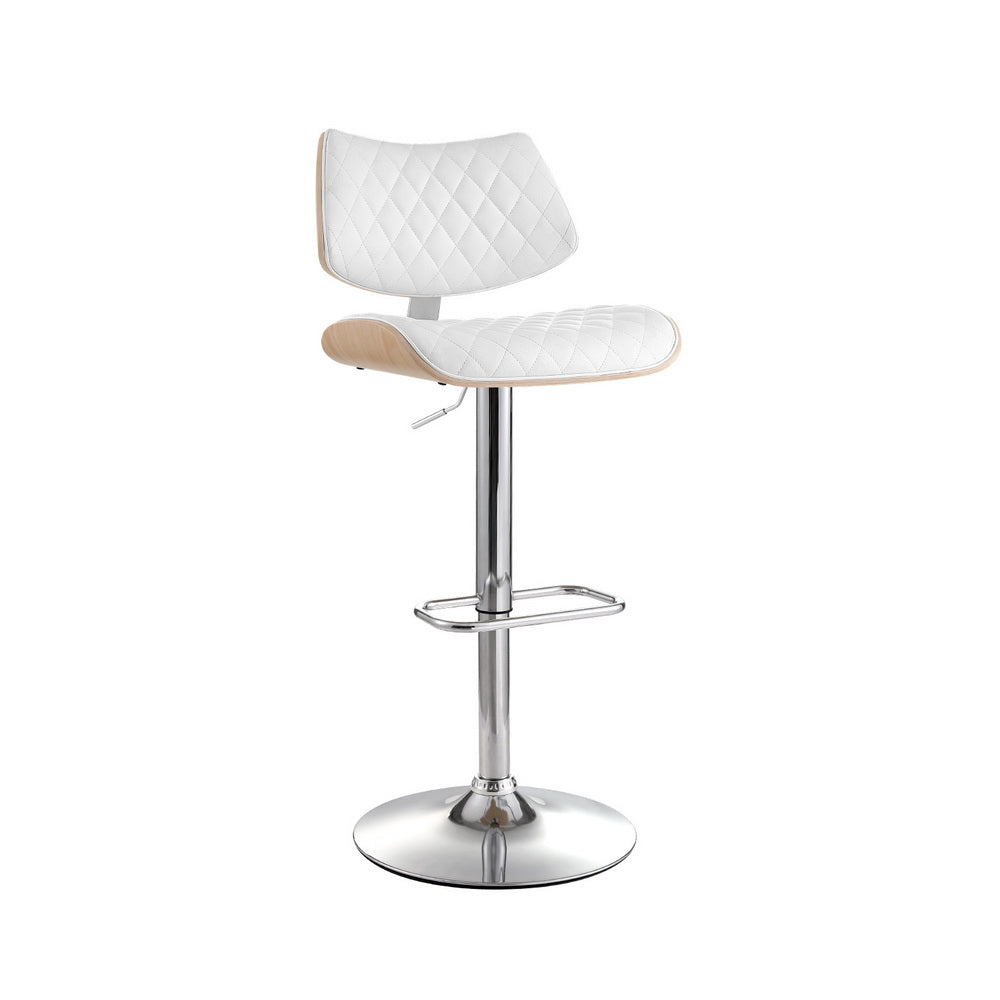 Quentin Gas Lift Bar Stool White