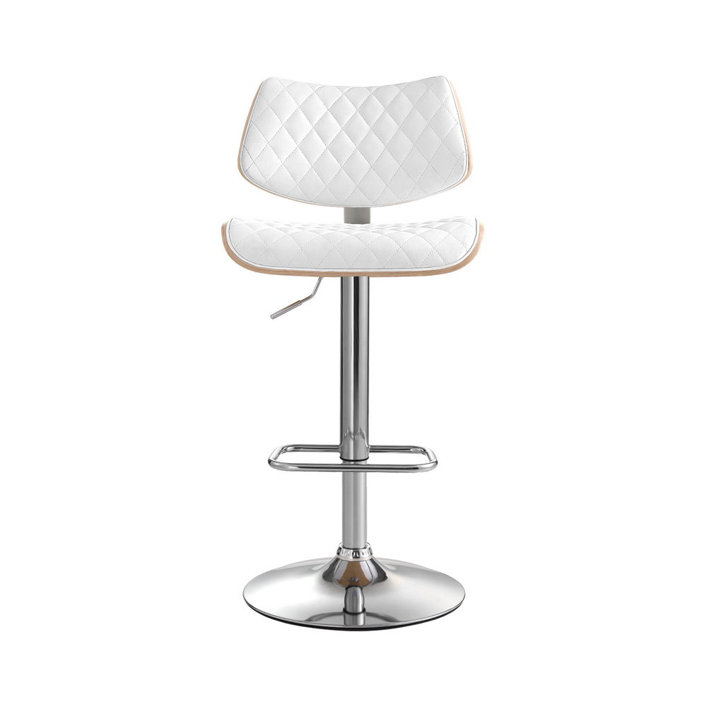 Quentin Gas Lift Bar Stool White