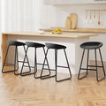 Set of 4 Ludovic Bar Stools - Black