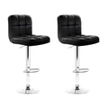 Set of 2 Vienna Gas Lift Bar Stools - Black
