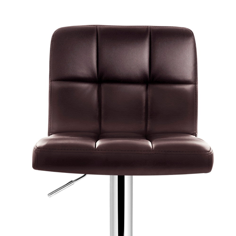 Set of 2 Vienna Gas Lift Bar Stools - Chocolate Brown