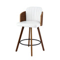 Wooden Swivel Bar Stool 58cm Seat Height - White