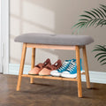 Compact Bamboo Shoe Rack Bench – Natural
