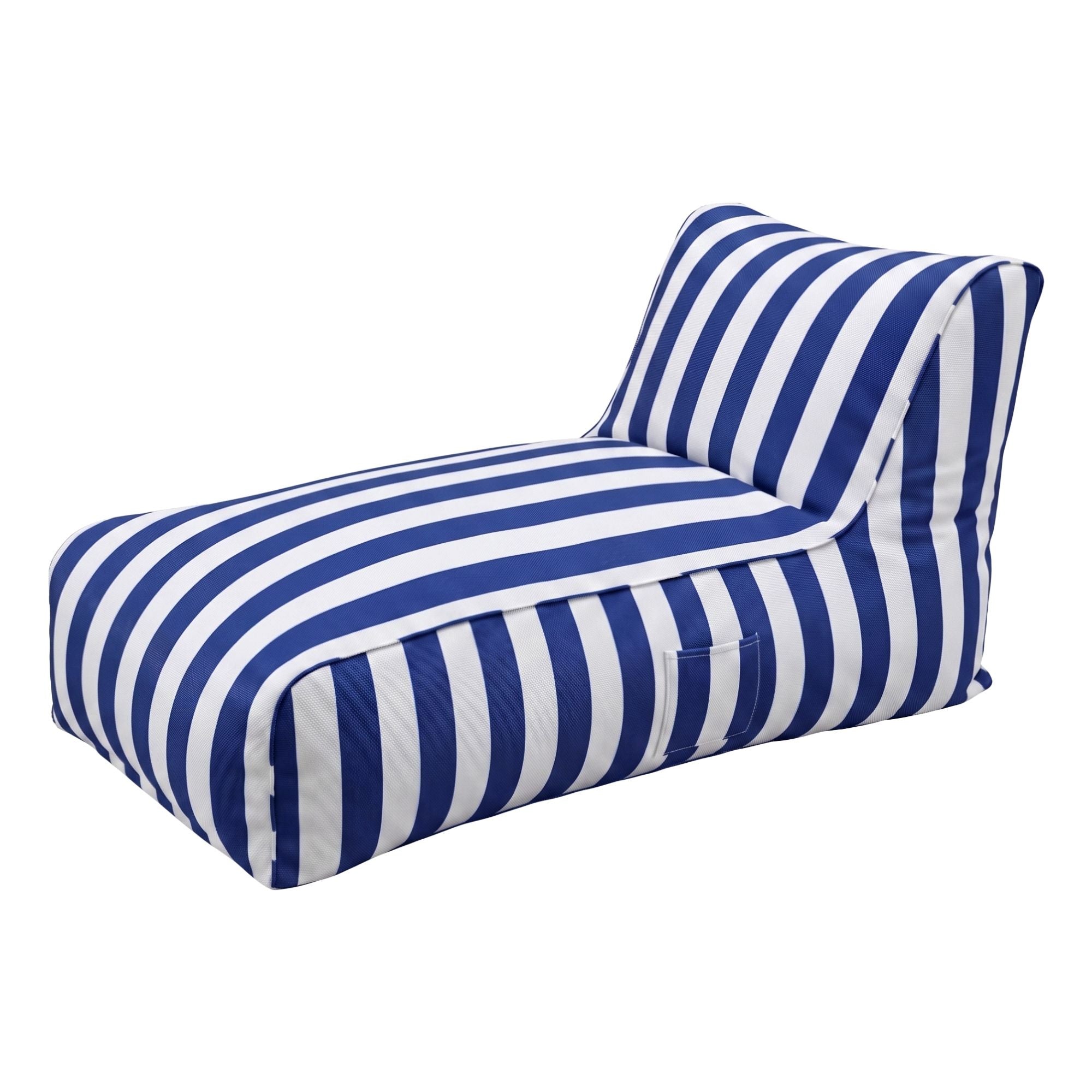 Outdoor Bean Bag Chair Cover (No Filler) Splash-Proof Beanbag Lounge Sofacover Stuffed Animal Storage Bean Bag Cover for Patio Poolside Relaxing, Blue