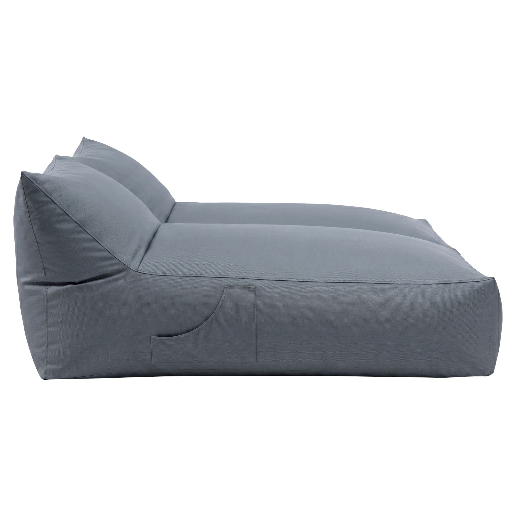 Outdoor Bean Bag Chair Cover (No Filler) 2 Seater Beanbag Lounge Sofacover Adults Splash-Proof Large Bean Bag Cover for Patio Poolside Relaxing Indoor, Grey