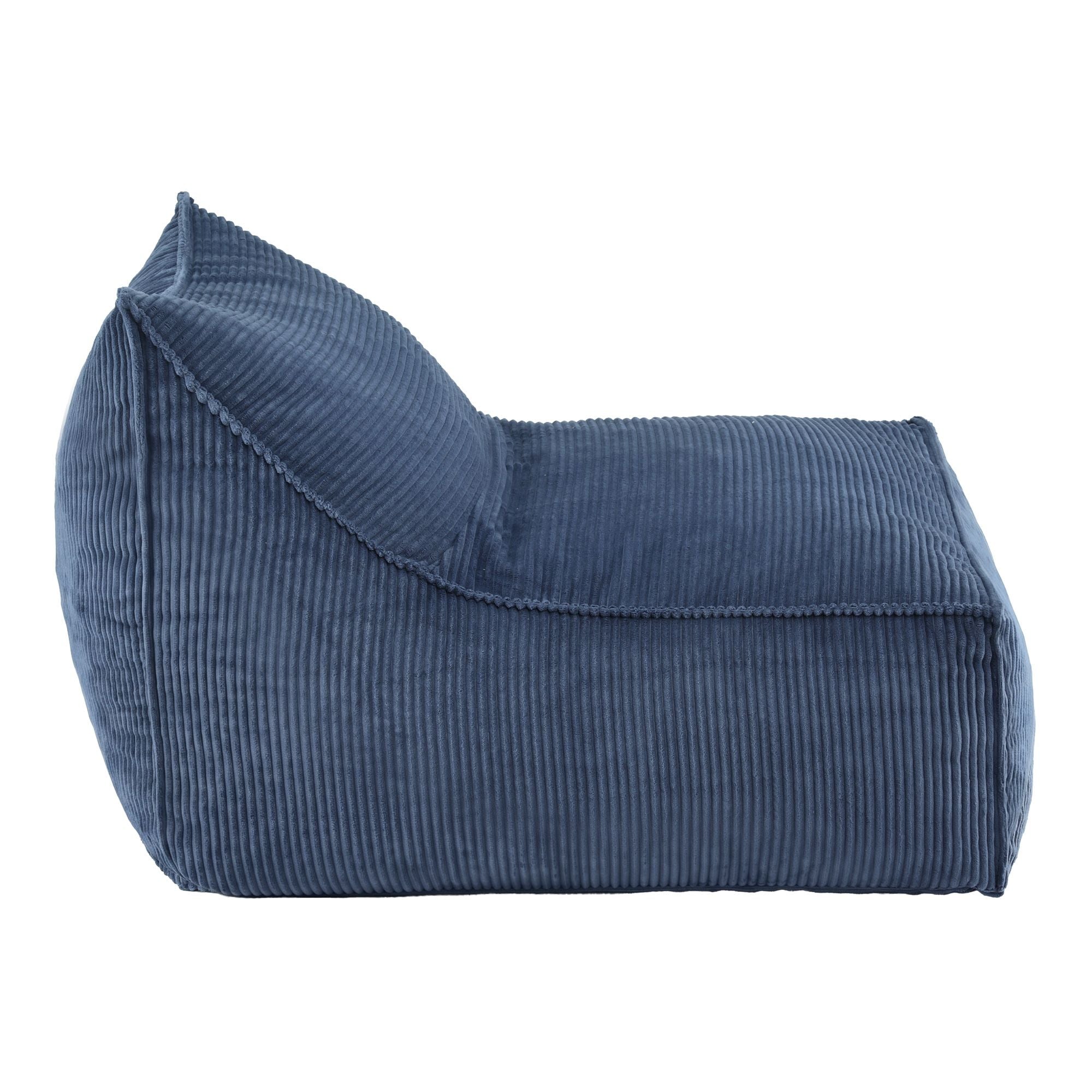 Bean Bag Chair Cover (No Filler) Soft Corduroy Stuffed Animal Storage Bean Bag Cover for Adults, Washable Lazy Sofa Cover for Living Room Bedroom, Blue