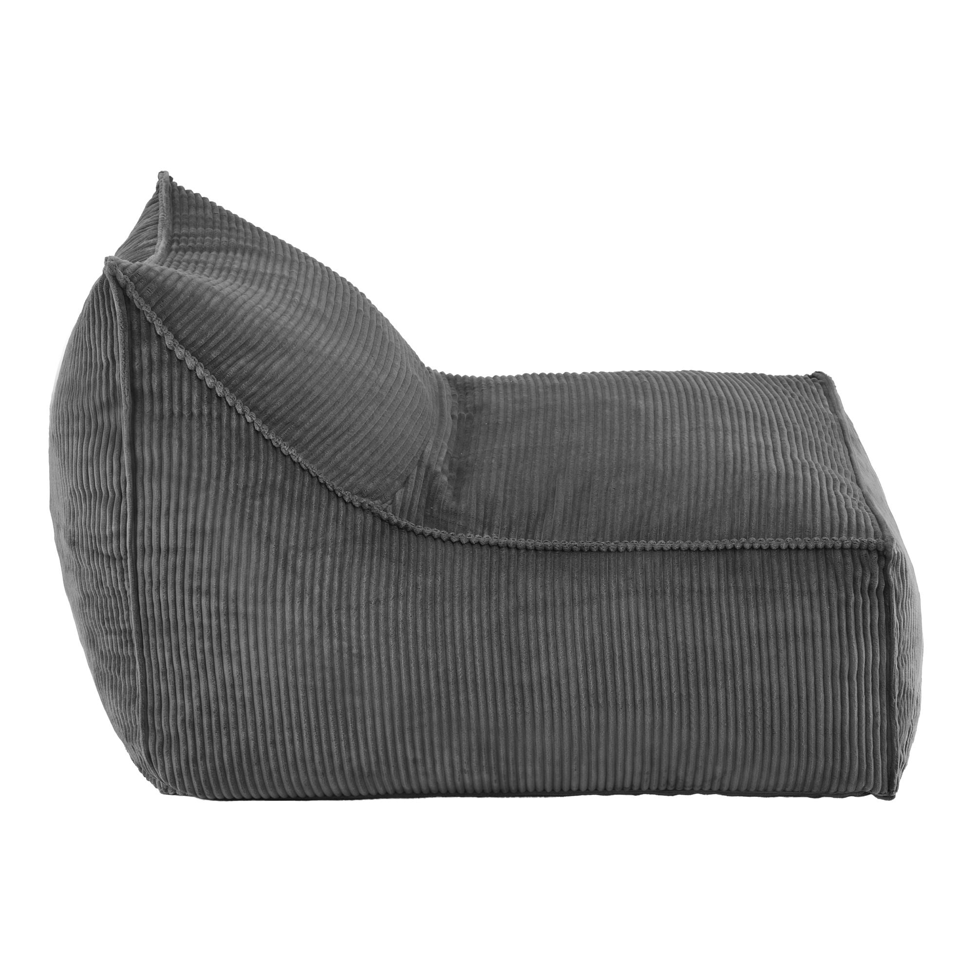 Bean Bag Chair Cover (No Filler) Soft Corduroy Stuffed Animal Storage Bean Bag Cover for Adults, Washable Lazy Sofa Cover for Living Room Bedroom, Grey