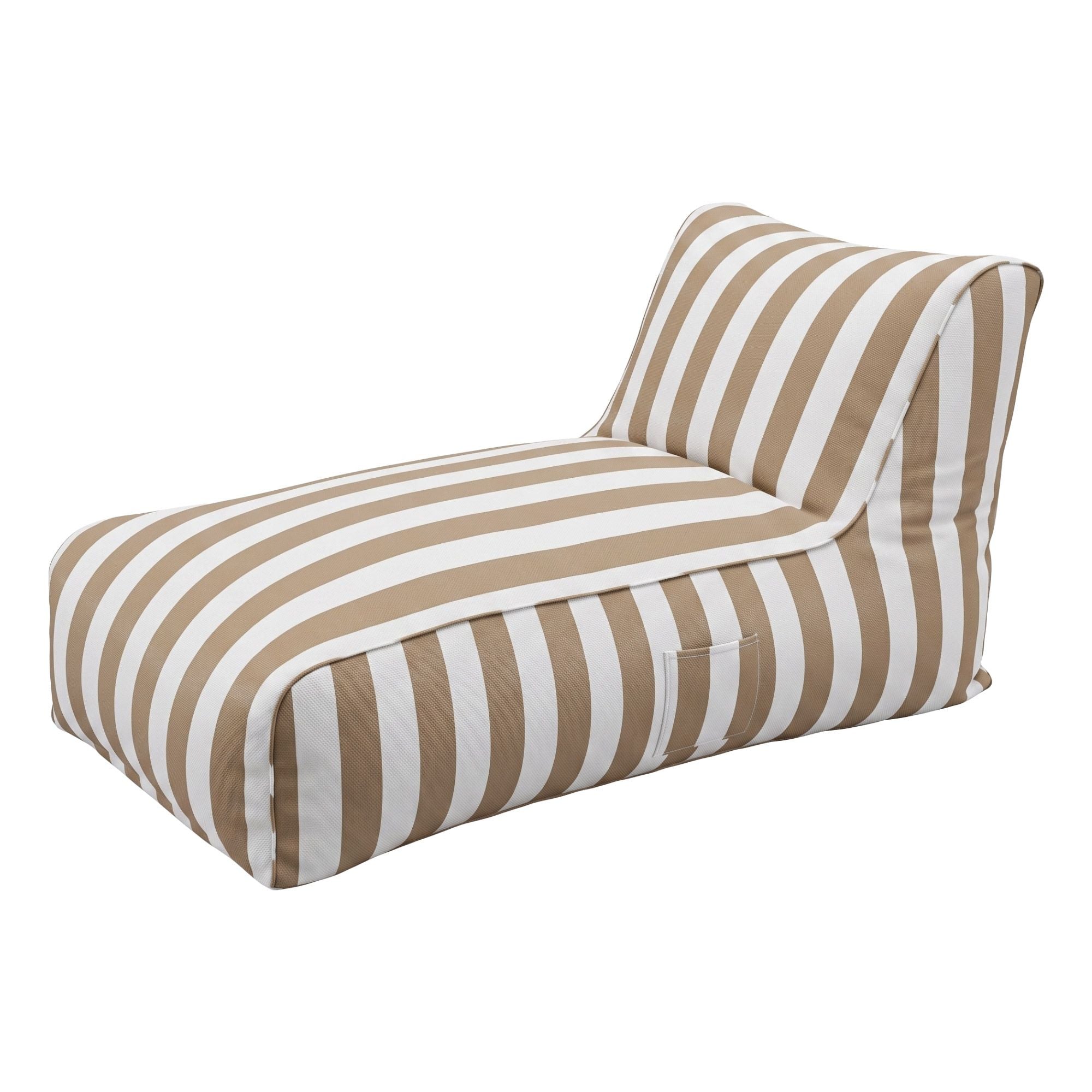 Outdoor Bean Bag Chair Cover (No Filler) Splash-Proof Beanbag Lounge Sofacover Stuffed Animal Storage Bean Bag Cover for Patio Poolside Relaxing, Taupe