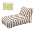 Outdoor Bean Bag Chair with Filler Splash-Proof Beanbag Lounge DIY Stuffed Animal Storage Bean Bag Washable for Patio Poolside Relaxing, Taupe