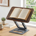 Book Stand Telescopic Book Holder with Page Clip Ergonomic Desktop Stands OAK