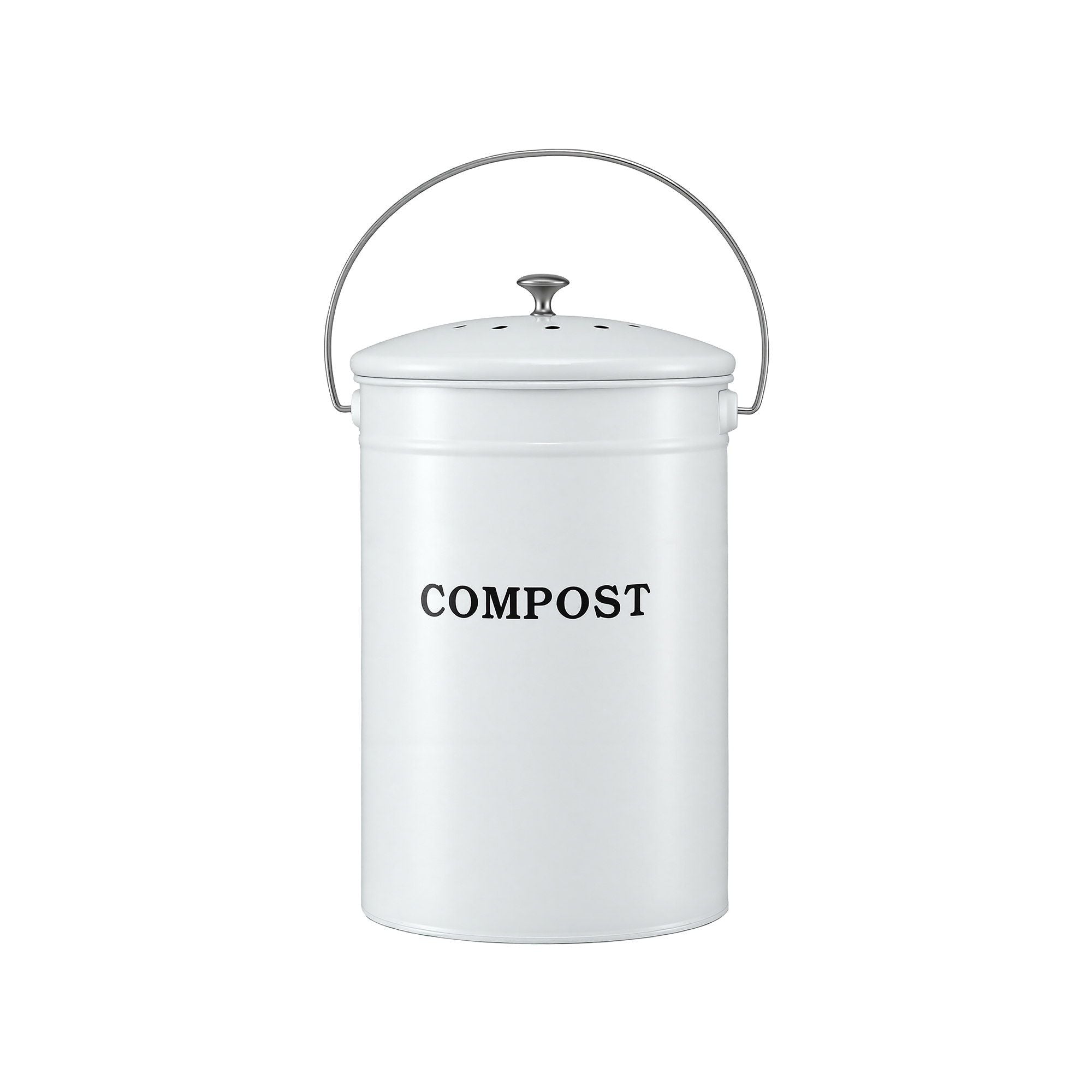 Compost Bin Kitchen Compost Caddy Food Waste Bin Bench White