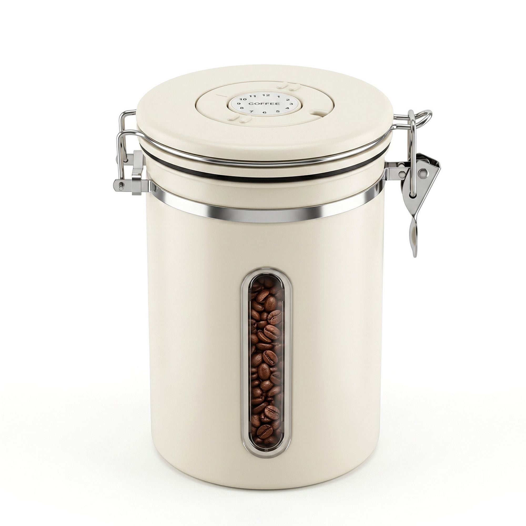 1.8L Stainless Steel Coffee Bean Storage Container Coffee Canister