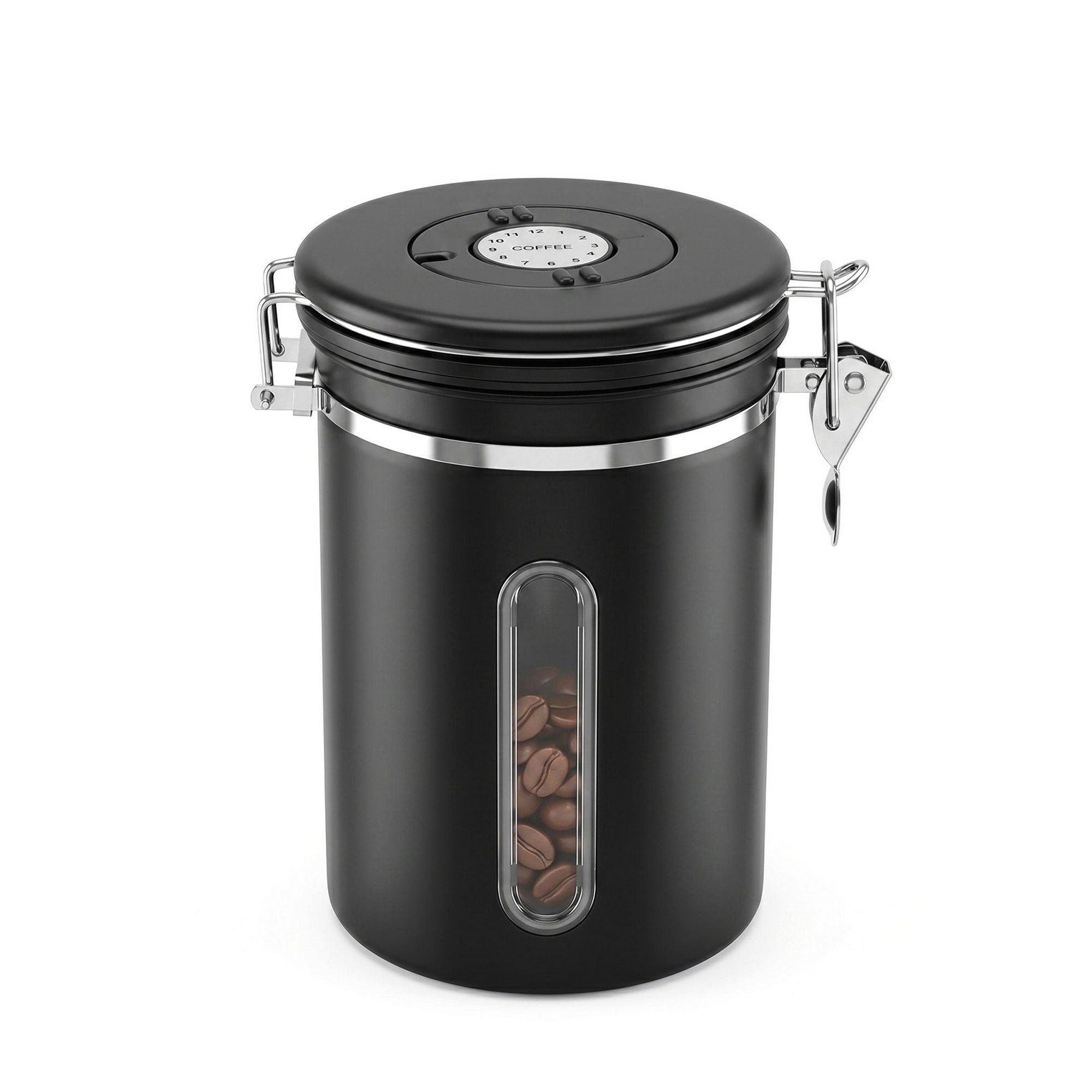 1.8L Stainless Steel Coffee Bean Storage Container Coffee Canister