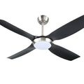52'' Ceiling Fan DC Motor w/Light w/Remote Black