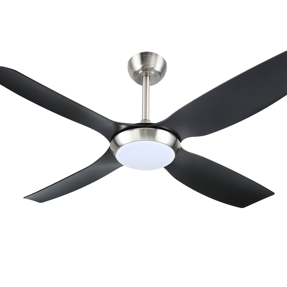 52'' Ceiling Fan DC Motor w/Light w/Remote Black
