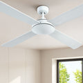 52'' Ceiling Fan DC Motor 4 Blades w/Remote - White