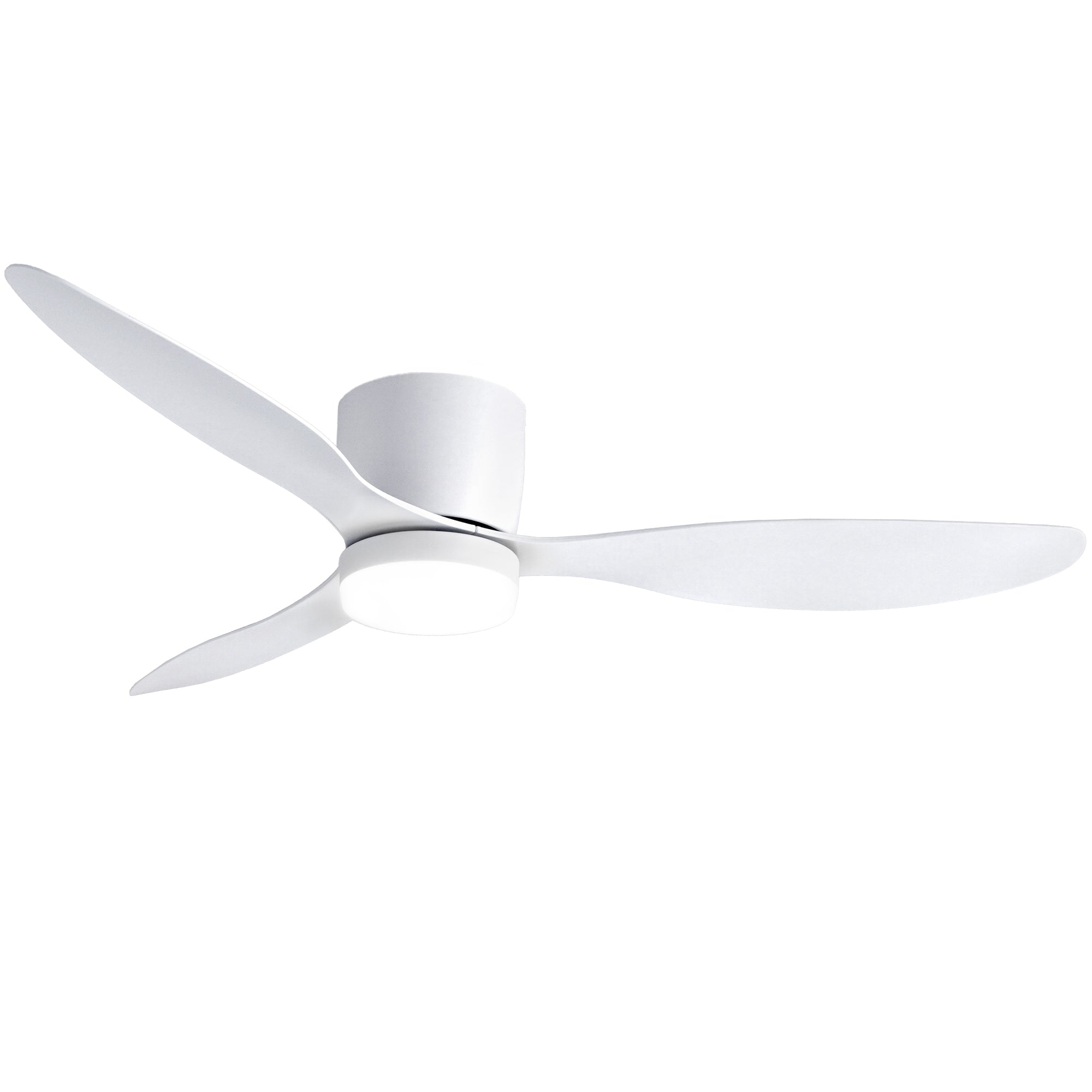 52" 3-Blade Ceiling Fan with DC Motor, Light & Remote Control - White