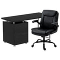 Computer Desk and Office Chair Combo – Black