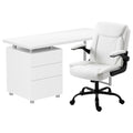 Computer Desk and Office Chair Combo – White