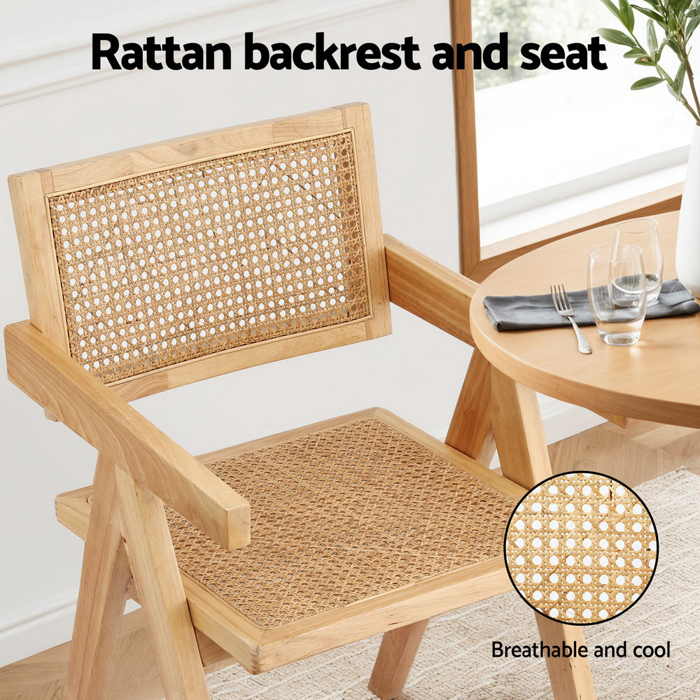 Handcrafted Rattan Dining Chair – Natural