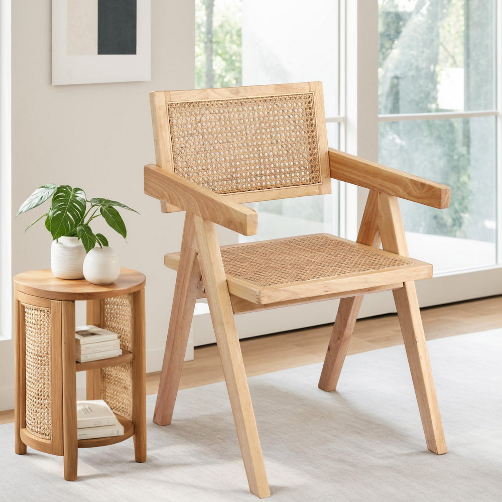 Handcrafted Rattan Dining Chair – Natural
