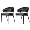 Dining Chairs Black PU Leather Yolanda