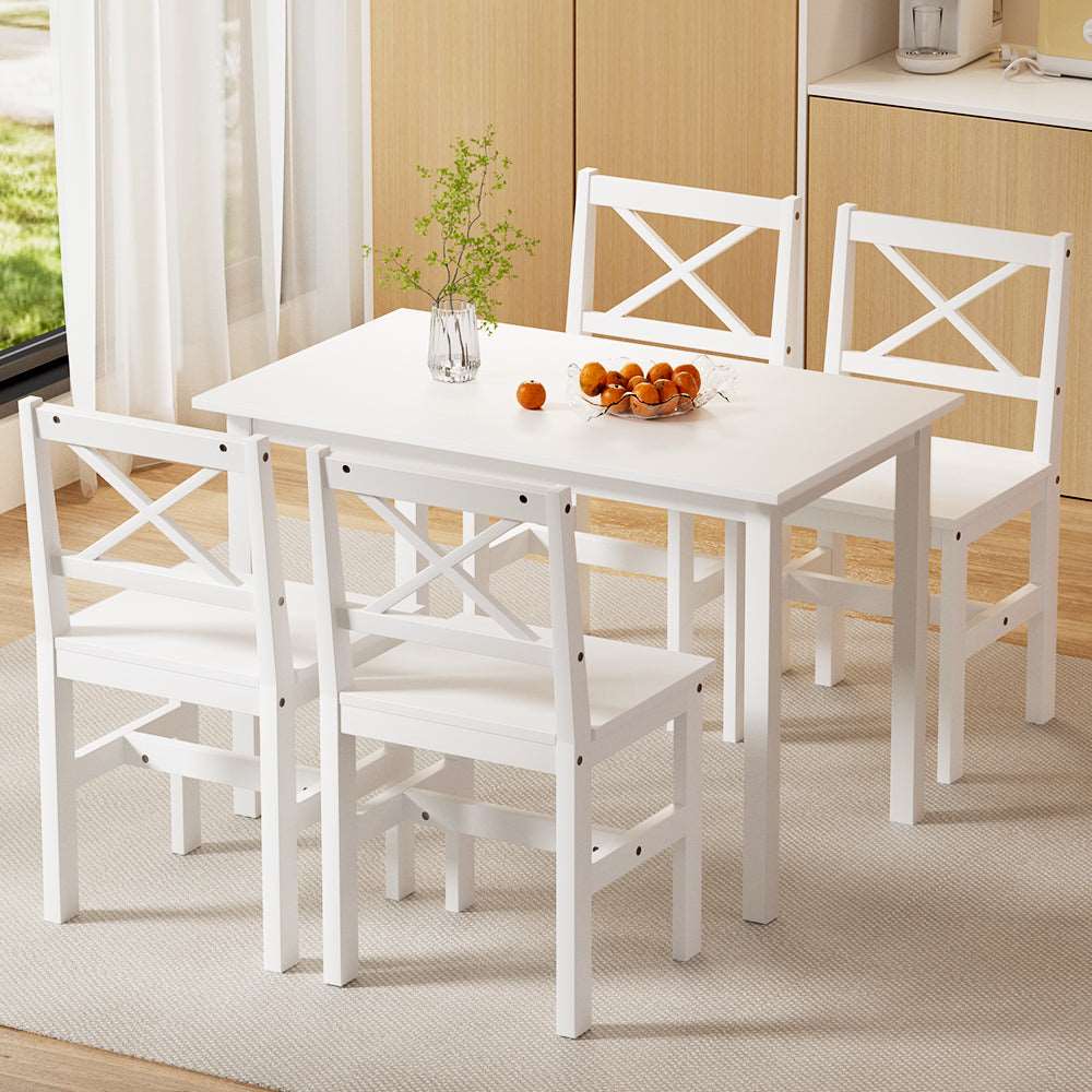 5 Piece Kaye Dining Set White