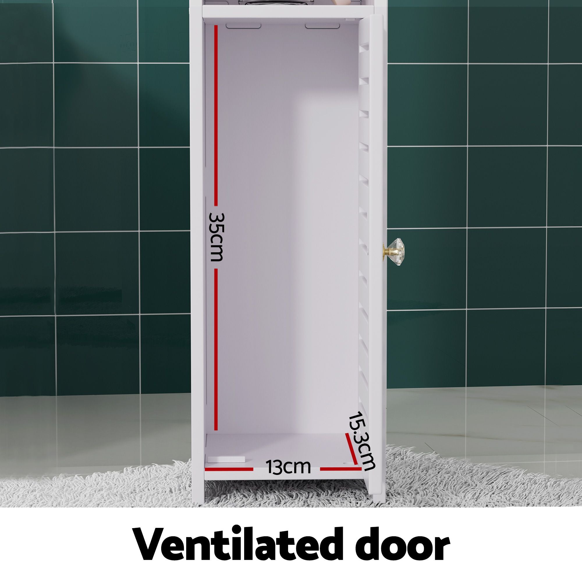 2X Bathroom Cabinet Toilet Roll Holder 76cm