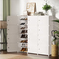 Modular 12-Cube Shoe Cabinet – White (Expandable Design)