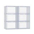 Set of 6 Stackable Shoe Storage Boxes ‚Äì Transparent with Magnetic Doors
