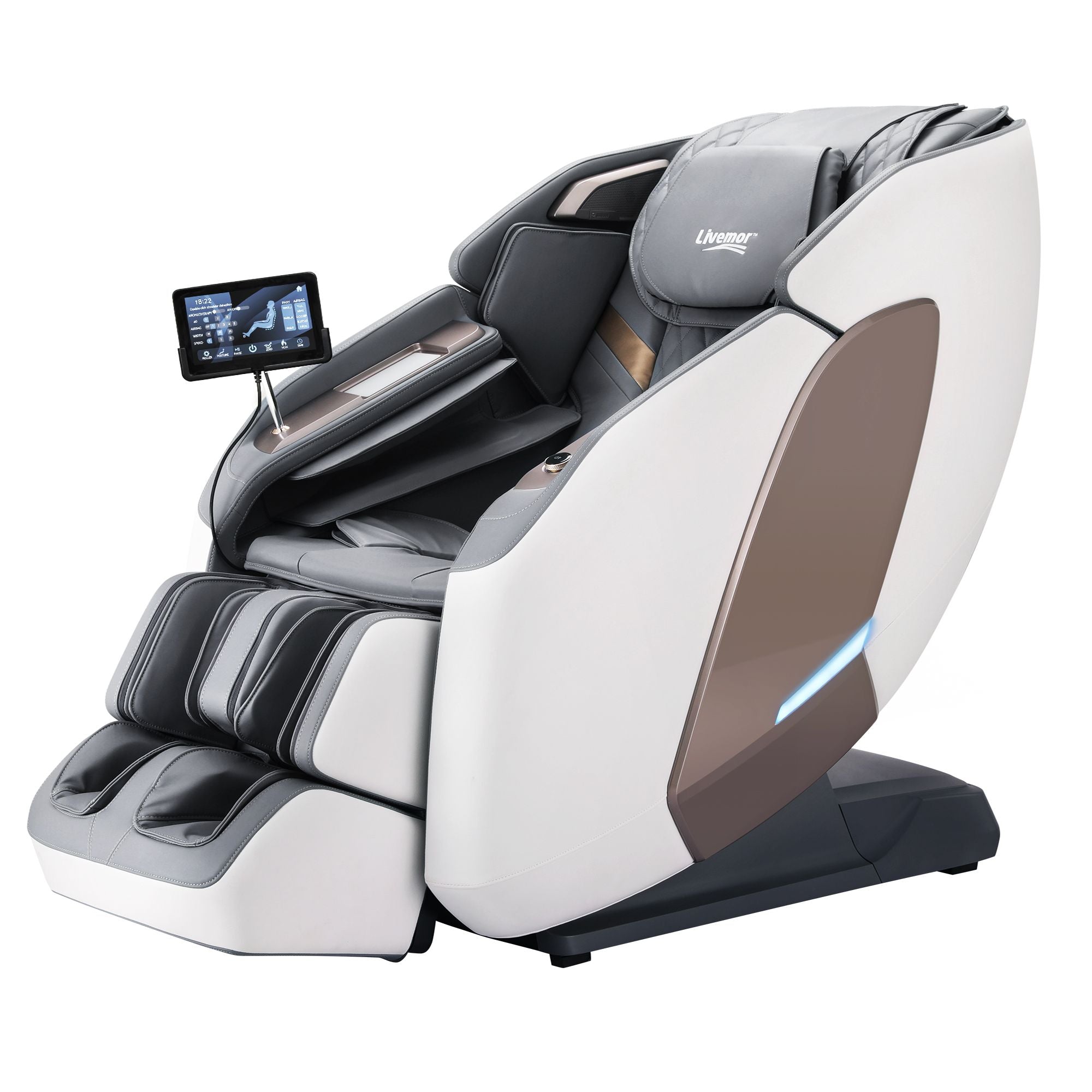 Prestige 4D Dual Mechanism Massage Chair, Full Body Zero Gravity Recliner with Extended SL Track, Body Scan, Air Compression, Waist Heating, Foot Rollers, Voice Control & Wireless Charging