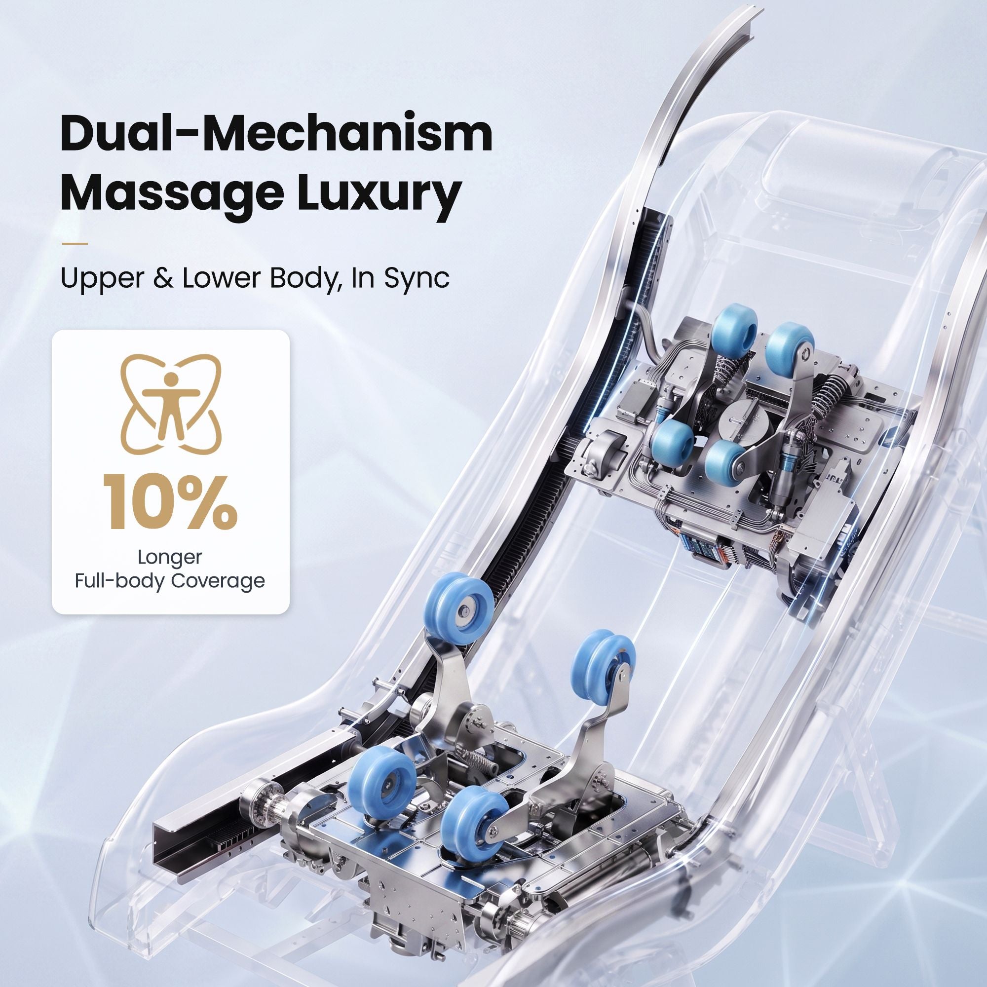 Prestige 4D Dual Mechanism Massage Chair, Full Body Zero Gravity Recliner with Extended SL Track, Body Scan, Air Compression, Waist Heating, Foot Rollers, Voice Control & Wireless Charging