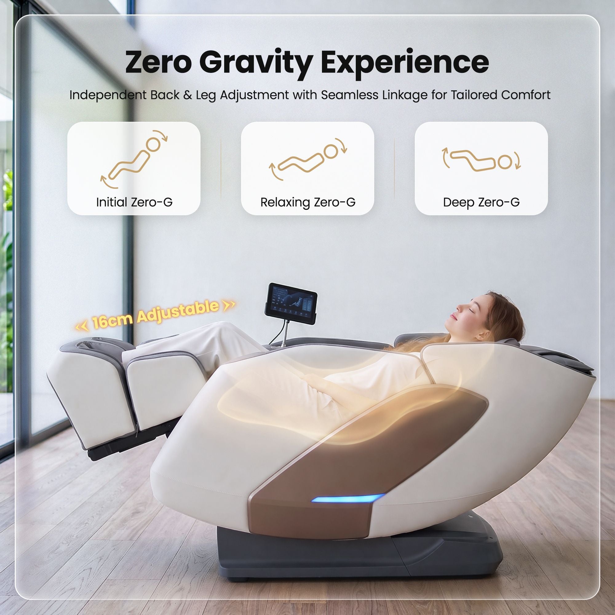 Prestige 4D Dual Mechanism Massage Chair, Full Body Zero Gravity Recliner with Extended SL Track, Body Scan, Air Compression, Waist Heating, Foot Rollers, Voice Control & Wireless Charging