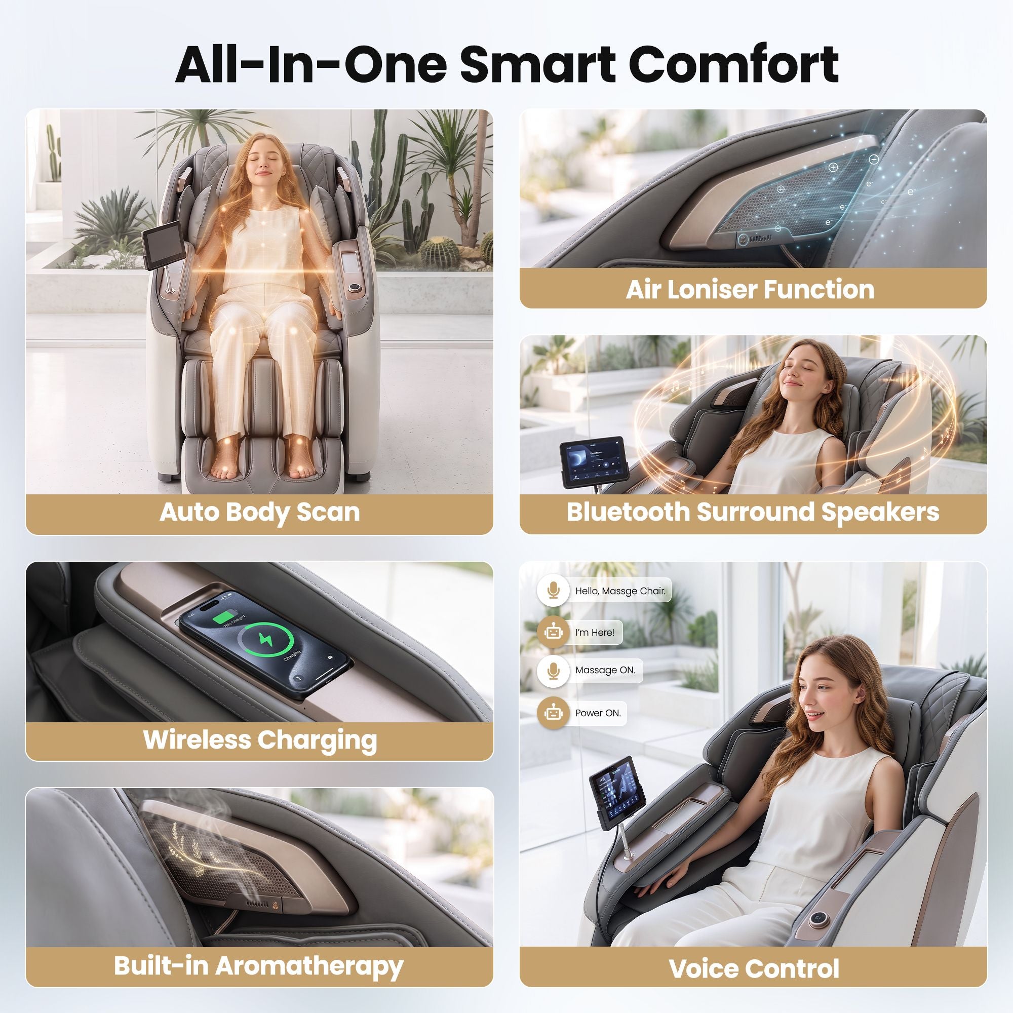 Prestige 4D Dual Mechanism Massage Chair, Full Body Zero Gravity Recliner with Extended SL Track, Body Scan, Air Compression, Waist Heating, Foot Rollers, Voice Control & Wireless Charging