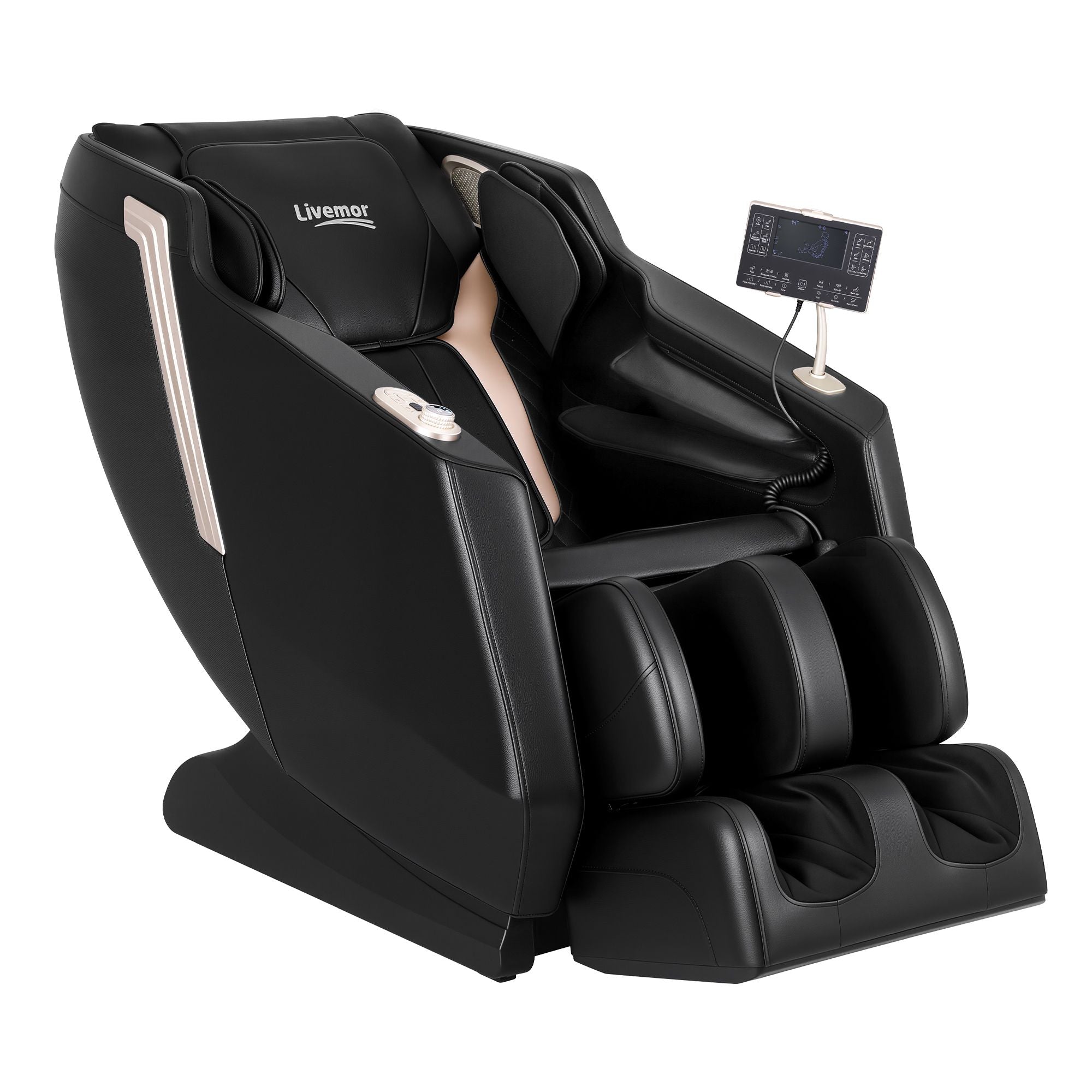Flex Massage Chair Full Body with Heat Zero Gravity Recliner, 24 Airbags, Foot Massage, 6 Auto Programs, Voice Control, Bluetooth Speakers, Screen Control, Extendable Footrest