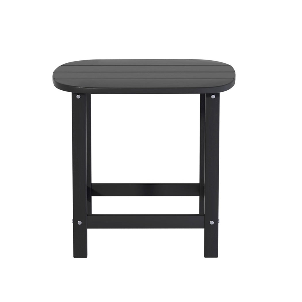 Outdoor Coffee Side Table HDPE Desk Patio Furniture Camping Garden Black