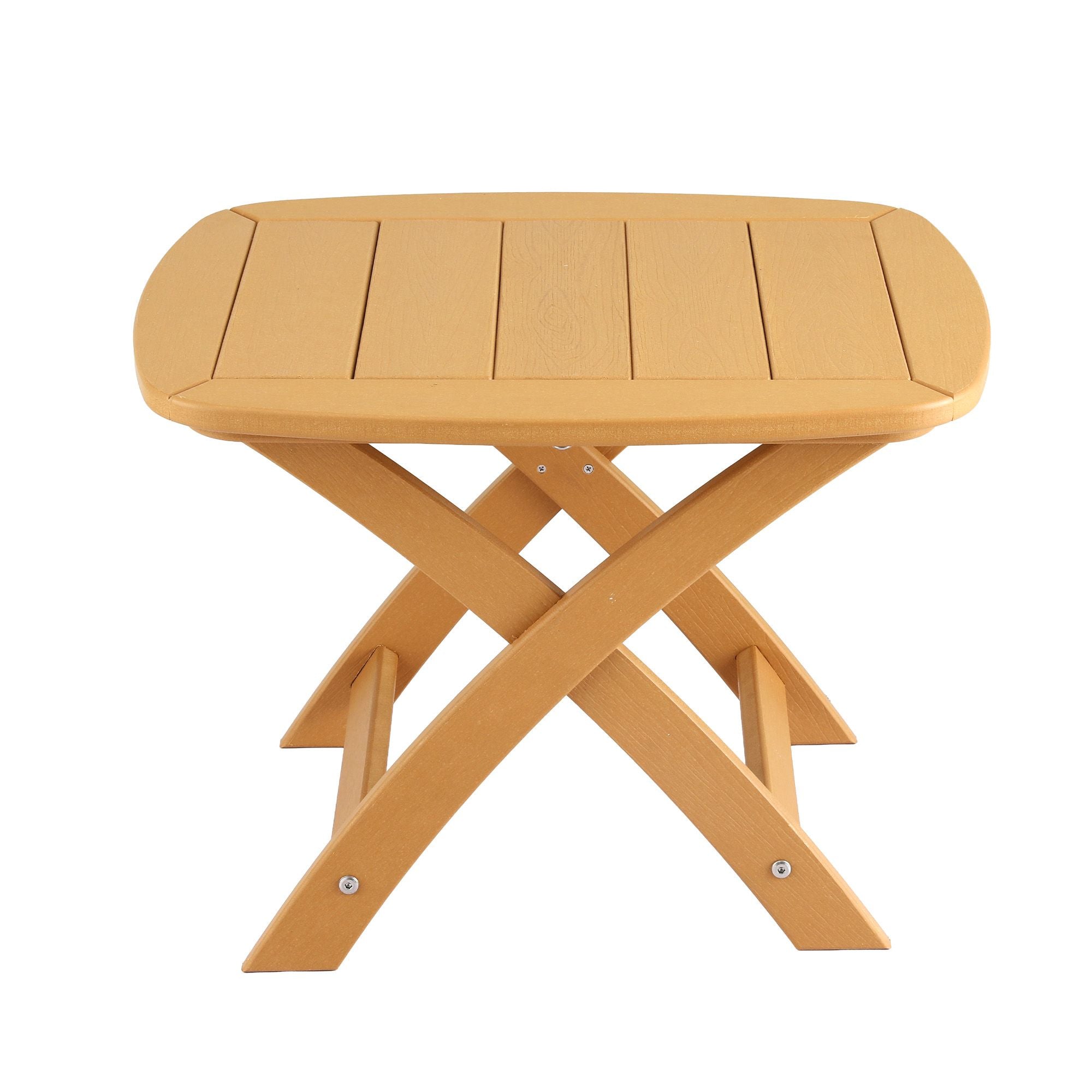 Outdoor Coffee Side Table HDPE Desk Indoor Patio Furniture Garden Natural