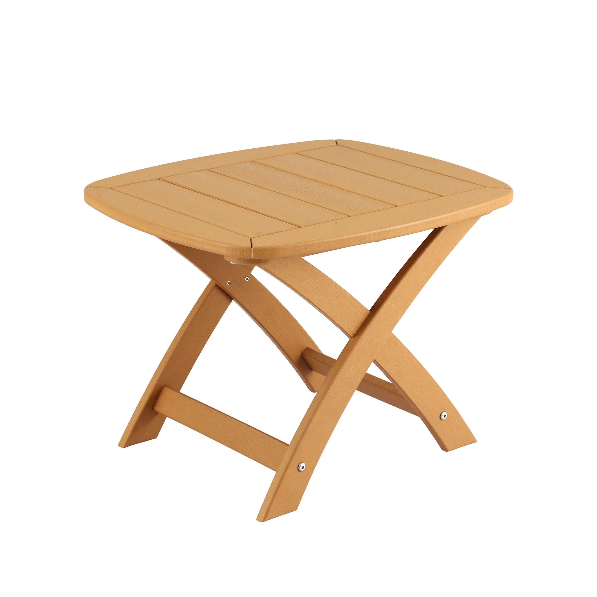 Outdoor Coffee Side Table HDPE Desk Indoor Patio Furniture Garden Natural
