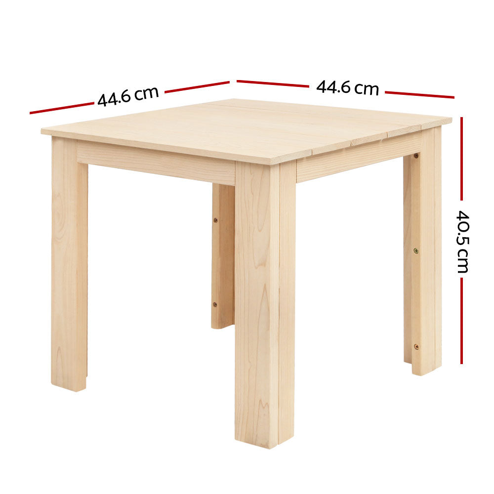 Wooden Coffee Side Table for Outdoor and Indoor Use - Natural