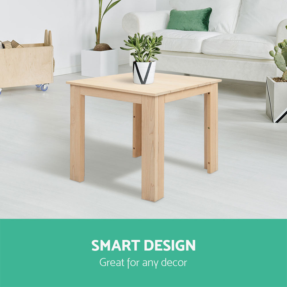 Wooden Coffee Side Table for Outdoor and Indoor Use - Natural