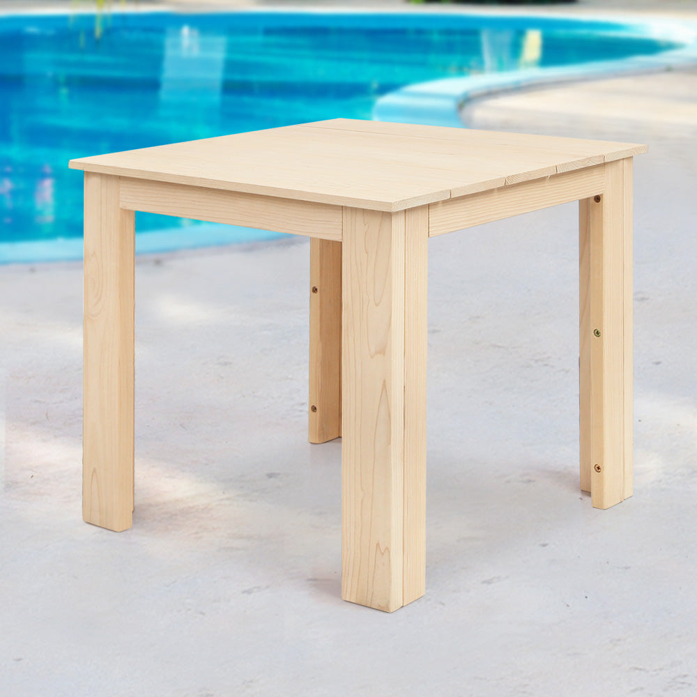 Wooden Coffee Side Table for Outdoor and Indoor Use - Natural