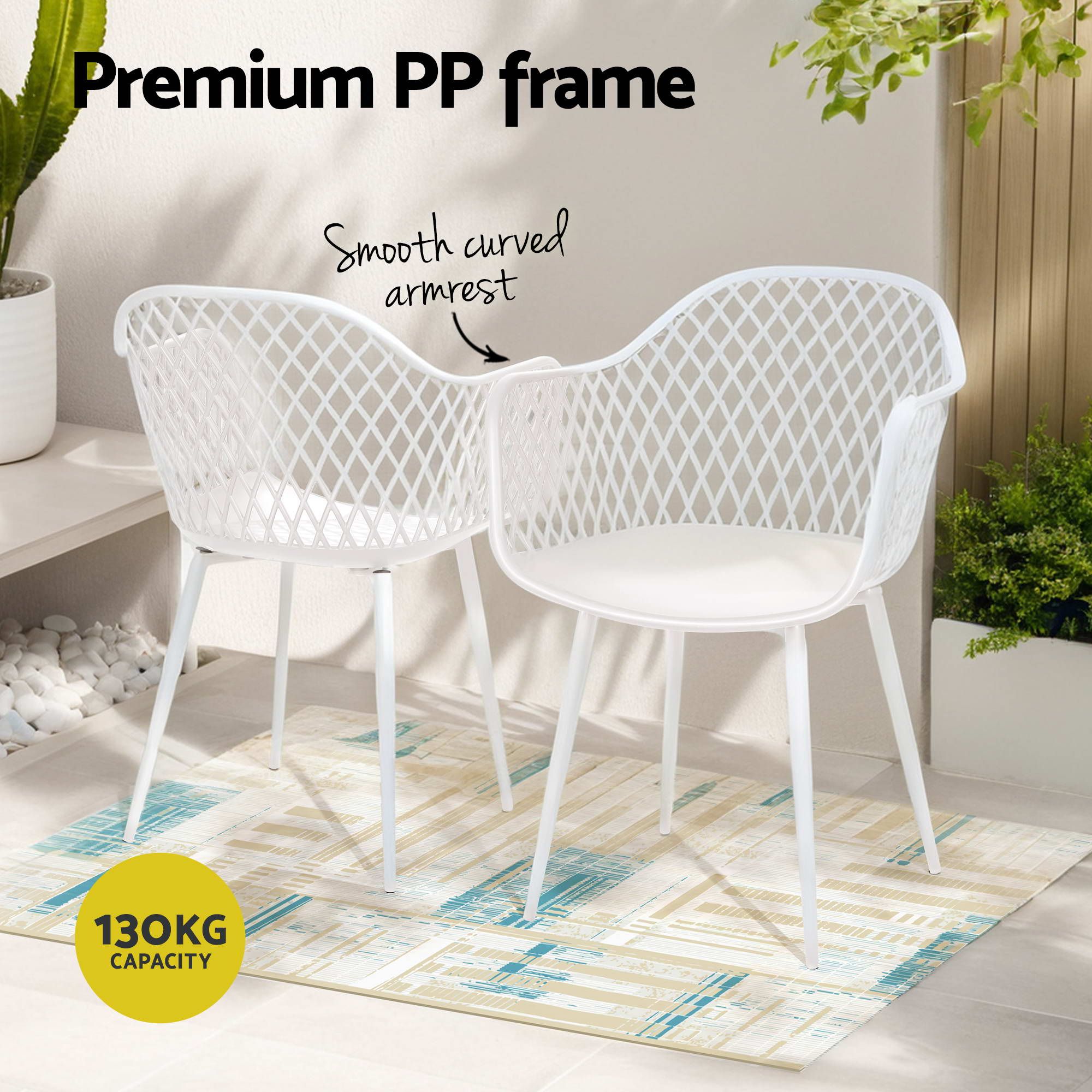 5PCS Outdoor Dining Set Table and Chairs Patio Garden Furniture Diamond