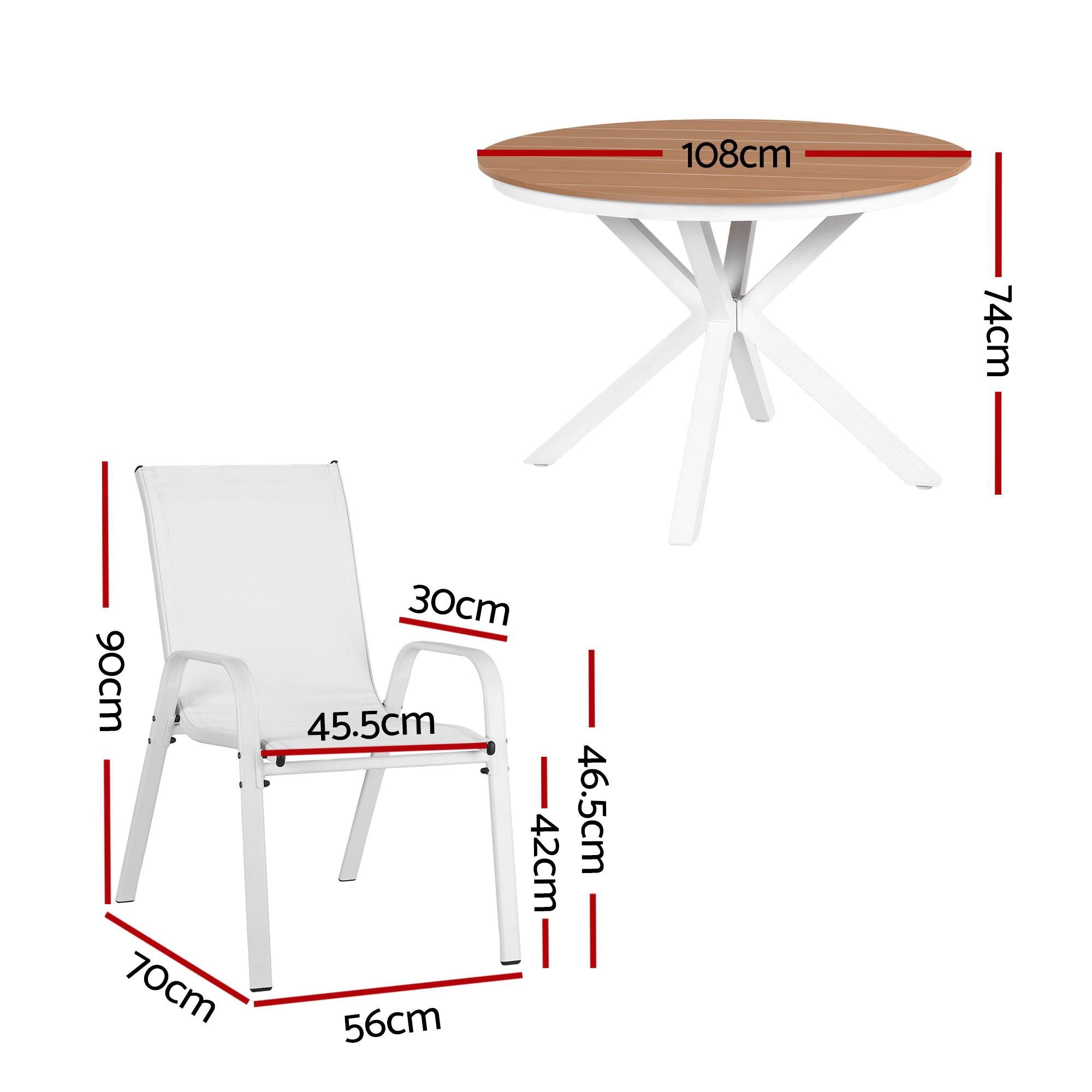 7PCS Outdoor Dining Set Table and Chairs Patio Garden Furniture Steel